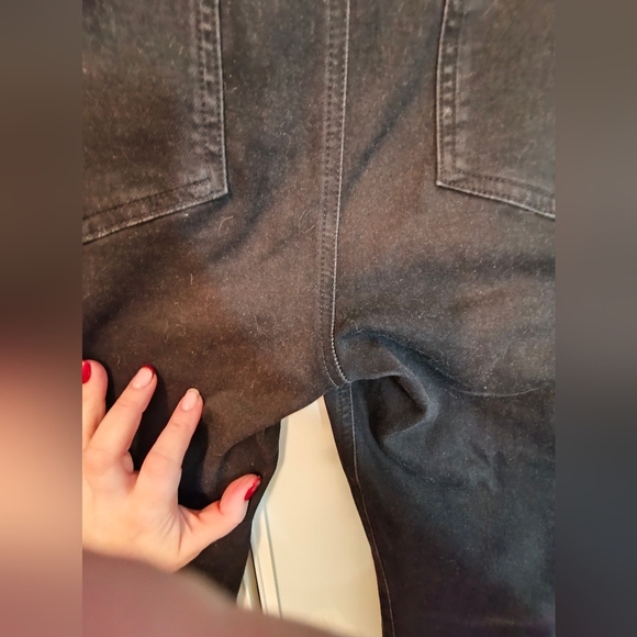 Rag & Bone Flat Front High Rise Pull-on Elastic Waist Black Denim Jeans, L - Picture 5 of 8